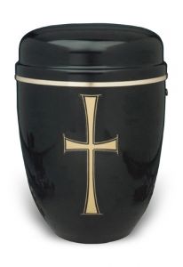 Urne Funéraire en Cuivre avec Croix