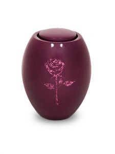 Urne funéraire en fibre de verre 'Rose' prune