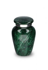 Petite urne cinéraire 'Elegance' aspect pierre naturelle vert