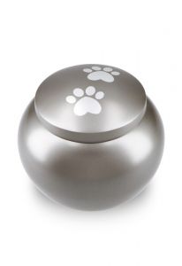Urne funéraire pour animal gris français avec 2 empreintes, différentes tailles
