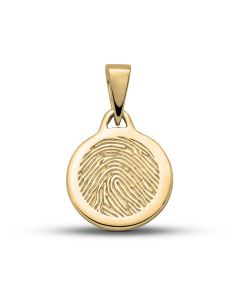 Pendentif empreinte digitale 'Cercle' en or Ø 1.6 cm