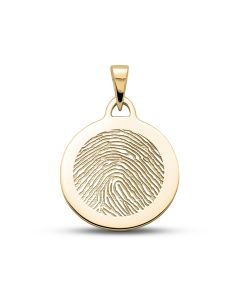 Pendentif empreinte digitale 'Cercle' en or Ø 2.3 cm