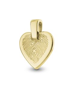 Pendentif empreinte digitale 'Coeur' en or  Ø 1.5 cm