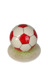 Petite Urne Funéraire en Céramique 'Ballon de Foot' (Personnalisable + Extérieure)