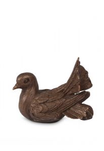 Mini-urne en bronze 'Oiseau'