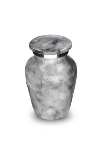 Petite urne cinéraire 'Elegance' aspect pierre naturelle gris
