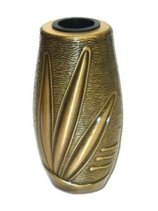 Vase funéraire en bronze avec vis de fixation