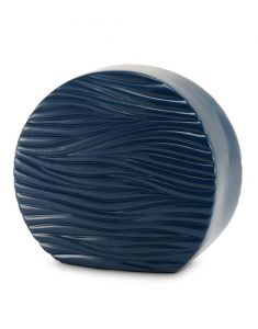 Urne funéraire en céramique 'Douces vagues' bleu