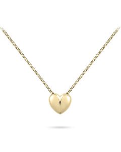 Pendentif mémoire cœur plaqué or jaune avec chaîne l SOLDES