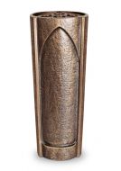 Vase funéraire en bronze avec vis de fixation