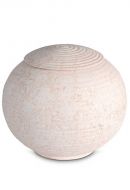Urne pour cendres en porcelaine 'Sfera' - Relief corail rose
