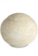Urne pour cendres en porcelaine 'Sfera' - Relief sable du Sahara