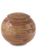 Urne pour cendres en porcelaine 'Sfera' - Brun rouille - peint à la main