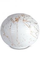 Urne pour cendres en porcelaine 'Sfera' - Marbre de Carrare avec veines dorées