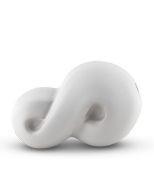 Petite urne funéraire en céramique Infinity, blanche