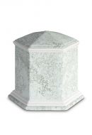 Urne funéraire en porcelaine 'Esagono' | Relief eau marine