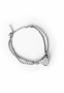 Bracelet cinéraire avec cœur en acier inoxydable - à remplir soi-même