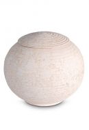 Mini urne pour cendres en porcelaine 'Sfera' - Relief corail rose