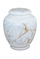 Urne funéraire en porcelaine 'Classica' | Marbre de Carrare avec veines dorées