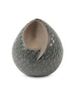 Mini urne funéraire en céramique en forme de goutte 'Ohm' – vert