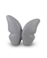 Petite urne papillon en céramique faite à la main, gris