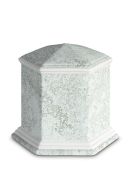 Urne funéraire en porcelaine « Esagono » | Relief eau marine