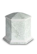 Mini-urne en porcelaine « Esagono » | Relief eau marine
