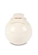 Petite urne cinéraire en porcelaine « Siena » blanc