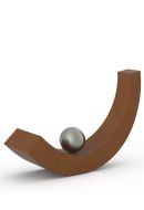 Urne duo en acier corten « Cours de la vie »