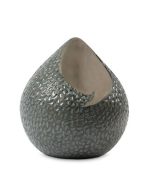 Urne funéraire en céramique en forme de goutte « Ohm » – vert/bleu