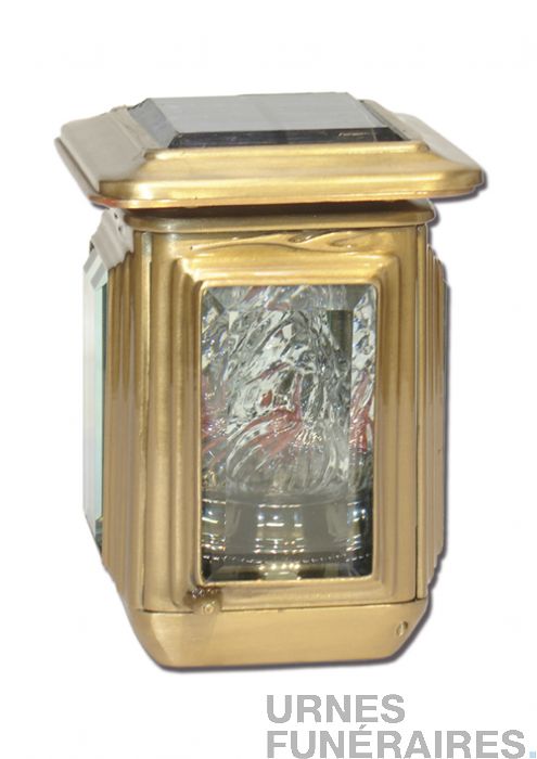 Vente en ligne : Lanterne Tombe en Aluminium Doré avec Flamme LED
