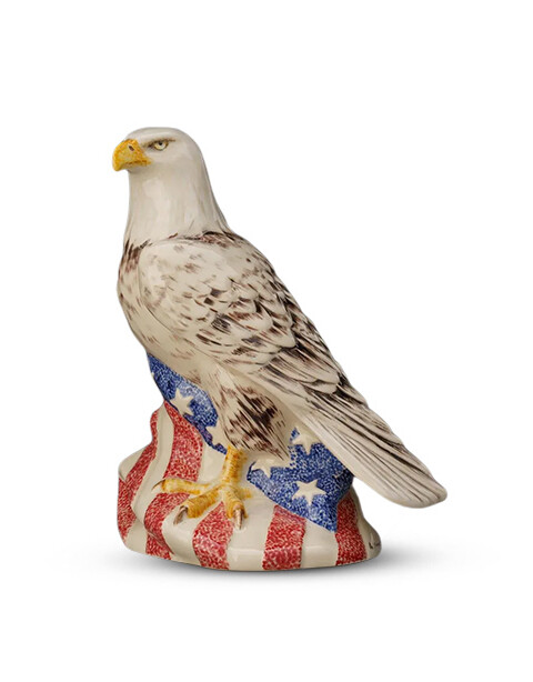 Urne Funéraire Aigle Avec Drapeau Américain - Pour Cendres Adultes (jusqu'à 90,7 Kg) - Dimensions 26,7 X 15,2 Cm