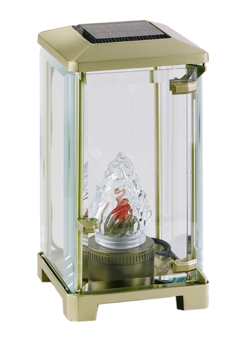 Lanterne Solaire Funeraire LED, Lanterne Funéraire pour Cimetière avec  Effet de Flammes, Etanche Lumières Décoratives pour Prière Sacrificielle